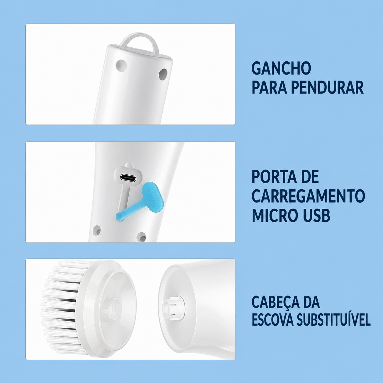 Escova Mágica Pro Lava Louças - Limpeza Multifuncional