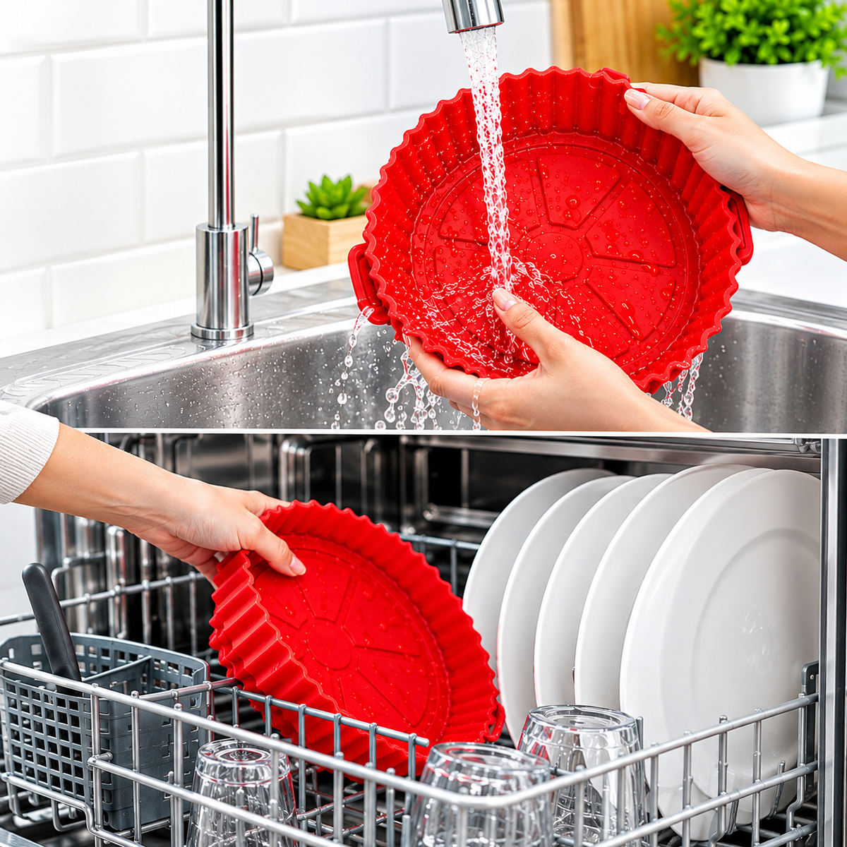 Kit 5 Formas de Silicone Reutilizáveis e Antiaderentes para Air Fryer, Micro-ondas e Forno