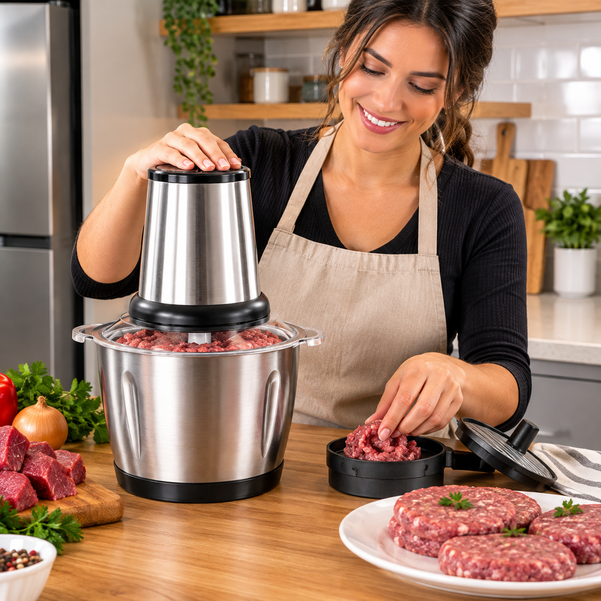 ULTRA MAX O Moedor de Carne Elétrico Inox 2L 220V OU 110V