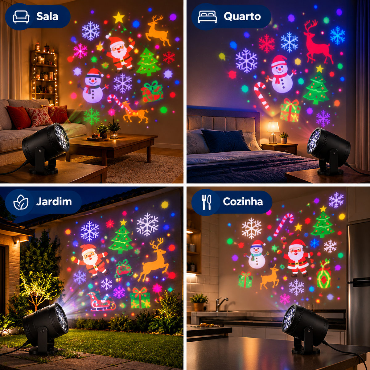ILUMINUS CLEAN O Projetor LED Natalino Faça o natal da sua família ser ainda Mais especial.