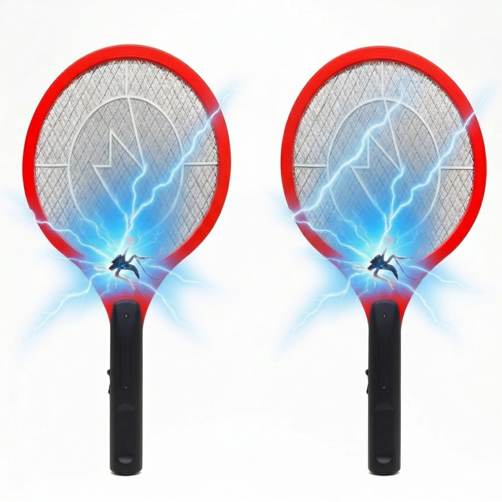 Raquete Elétrica Mata Mosquito Dengue Insetos Recarregável - (Cores Sortidas). Proteja sua família.