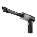 Handheld mini vacuum cleaner with brush attachment for home cleaning