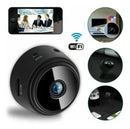 Wi-Fi security camera with smartphone monitoring and compact design for home surveillance