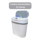 Automatic trash can 12 liters white with sensor and open lid for home use