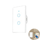 Smart Wi-Fi light switch with touch controls, compatible with smartphone remote control