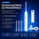 Escova Dental Elétrica Facil Lar Recarregável USB com 6 Modos 4 refil - envio de acordo com estoque.