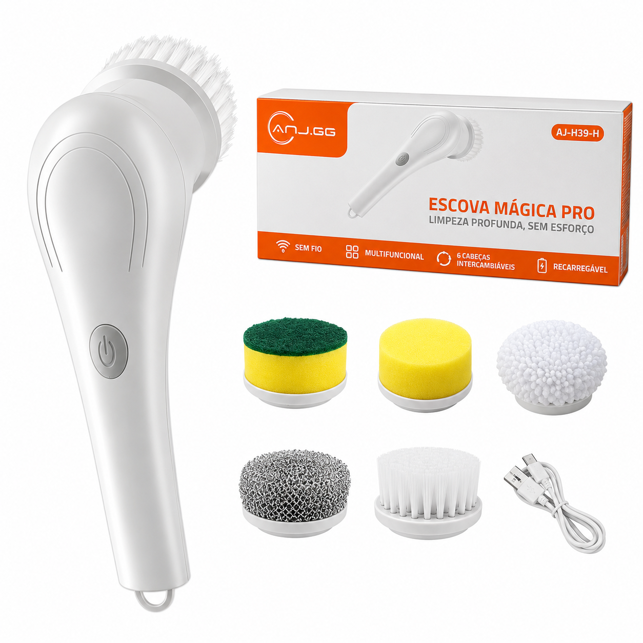 Escova Mágica Pro Lava Louças - Limpeza   Multifuncional
