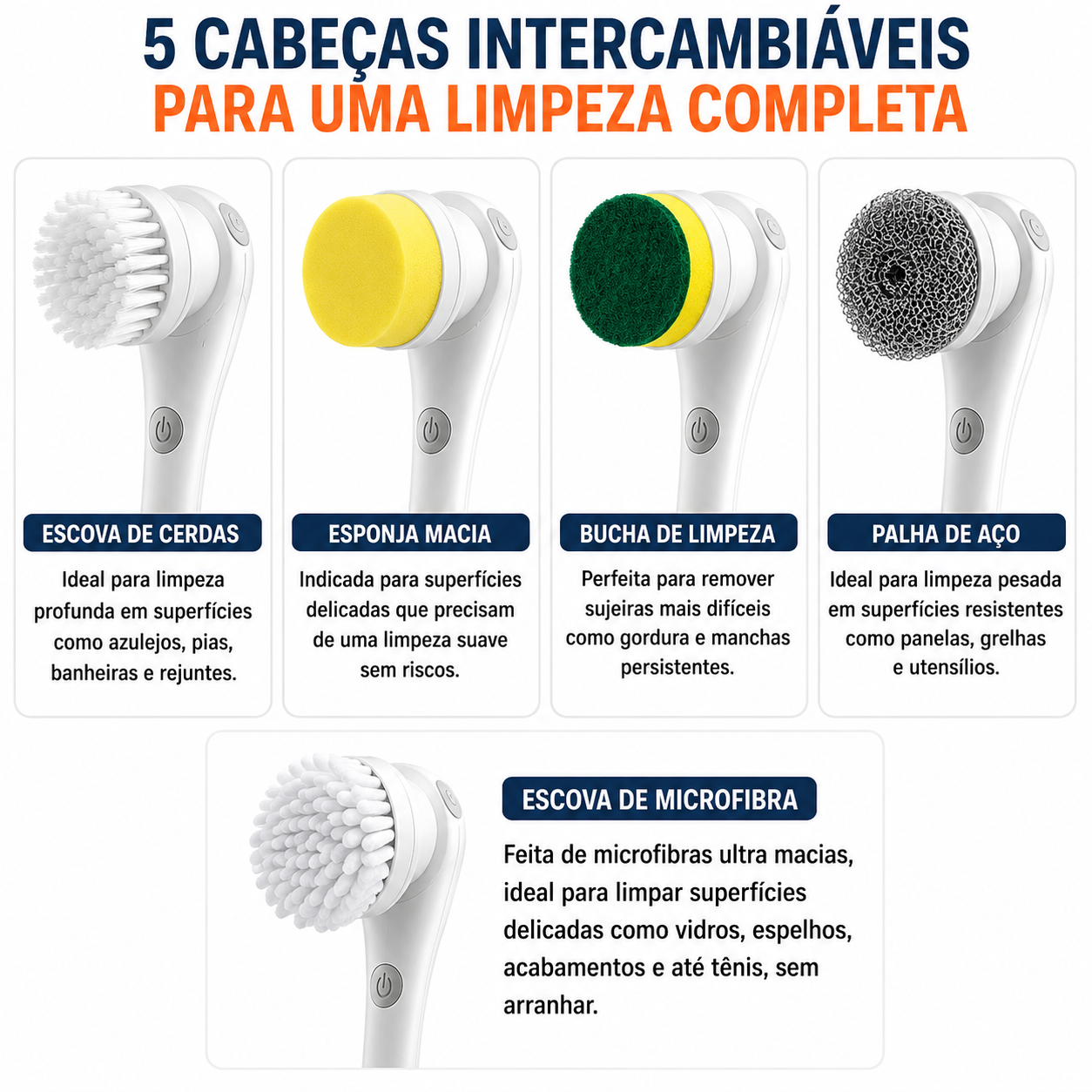 Escova Mágica Pro Lava Louças - Limpeza   Multifuncional