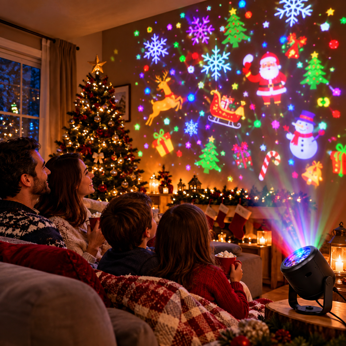 ILUMINUS CLEAN O Projetor LED Natalino Faça o natal da sua família ser ainda Mais especial.