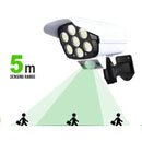 Outdoor motion sensor LED security light with 5 meter detection range, wall mounted.