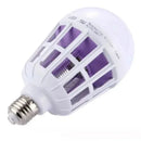 LED mosquito killer lamp bulb with protective white casing and purple UV light